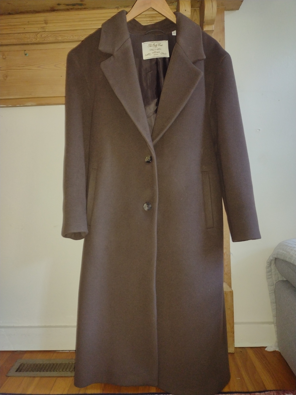 Aritzia The Only Coat - Wool Cashmere In Burnt Cedar